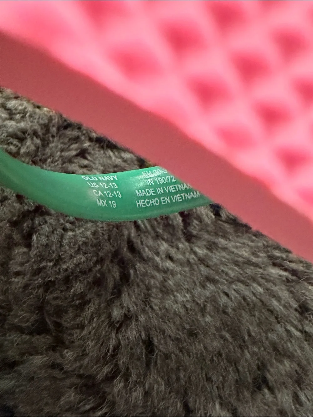 Old Navy Pink Strawberry Print Flip Flops with Green Straps